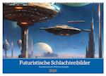 Futuristische Weltraumschlachten (Wandkalender 2024 DIN A2 quer), CALVENDO Monatskalender