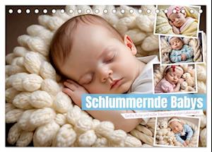 Schlummernde Babys (Tischkalender 2025 DIN A5 quer), CALVENDO Monatskalender