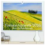 Toskana Aquarelle (hochwertiger Premium Wandkalender 2025 DIN A2 quer), Kunstdruck in Hochglanz