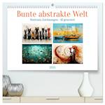 Bunte abstrakte Welt (hochwertiger Premium Wandkalender 2025 DIN A2 quer), Kunstdruck in Hochglanz