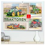 Traktoren - mein Kalender (hochwertiger Premium Wandkalender 2025 DIN A2 quer), Kunstdruck in Hochglanz