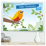 Süße Tierkinder (hochwertiger Premium Wandkalender 2025 DIN A2 quer), Kunstdruck in Hochglanz