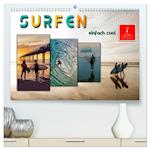 Surfen - einfach cool (hochwertiger Premium Wandkalender 2025 DIN A2 quer), Kunstdruck in Hochglanz