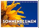 Sonnenblumen - Erstrahlen im freundlichen Gelb. (Tischkalender 2025 DIN A5 quer), CALVENDO Monatskalender