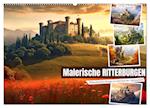 Malerische Ritterburgen (Wandkalender 2025 DIN A2 quer), CALVENDO Monatskalender
