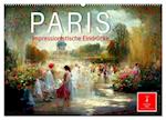 Paris - impressionistische Eindrücke (Wandkalender 2025 DIN A2 quer), CALVENDO Monatskalender