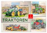 Traktoren - mein Kalender (Wandkalender 2025 DIN A2 quer), CALVENDO Monatskalender