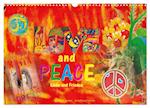 Love and Peace Liebe und Frieden (Wandkalender 2025 DIN A3 quer), CALVENDO Monatskalender