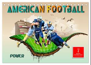 American Football - Power (Tischkalender 2025 DIN A5 quer), CALVENDO Monatskalender