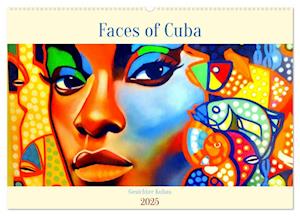 Faces of Cuba - Gesichter Kubas (Wandkalender 2025 DIN A2 quer), CALVENDO Monatskalender