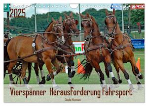 Vierspänner Herausforderung Fahrsport (Wandkalender 2025 DIN A4 quer), CALVENDO Monatskalender