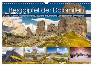 Berggipfel der Dolomiten (Wandkalender 2025 DIN A3 quer), CALVENDO Monatskalender