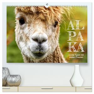 Alpaka, coole Typen mit wilden Frisuren (hochwertiger Premium Wandkalender 2025 DIN A2 quer), Kunstdruck in Hochglanz