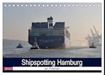 Shipspotting Hamburg (Tischkalender 2025 DIN A5 quer), CALVENDO Monatskalender