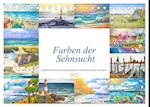 Farben der Sehnsucht - Landschaftsmalerei mit Impressionen von Küsten, Häfen und Meer (Tischkalender 2025 DIN A5 quer), CALVENDO Monatskalender