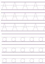 Caderno de exercícios para traçar letras ABC para crianças: aprendendo a escrever o alfabeto. Livro de atividades de caligrafia para crianças em idade pré-escolar e jardins de infância