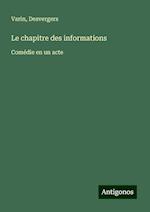 Le chapitre des informations