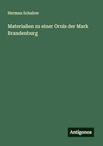 Materialien zu einer Ornis der Mark Brandenburg