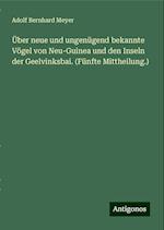 Über neue und ungenügend bekannte Vögel von Neu-Guinea und den Inseln der Geelvinksbai. (Fünfte Mittheilung.)