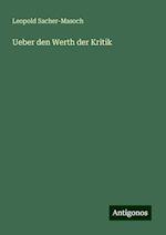 Ueber den Werth der Kritik