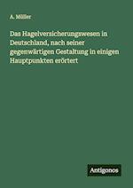 Das Hagelversicherungswesen in Deutschland, nach seiner gegenwärtigen Gestaltung in einigen Hauptpunkten erörtert