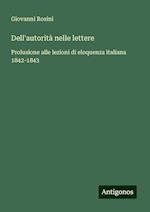 Dell'autorità nelle lettere