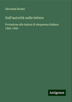 Dell'autorità nelle lettere