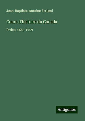 Cours d'histoire du Canada