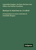 Musique et musiciens au 17e siècle