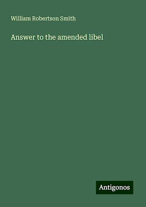 Answer to the amended libel