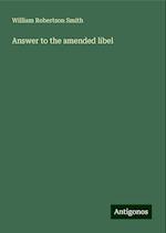 Answer to the amended libel