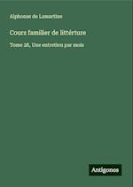 Cours familier de littérture