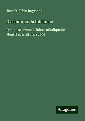 Discours sur la tolérance