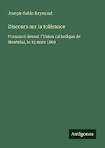 Discours sur la tolérance