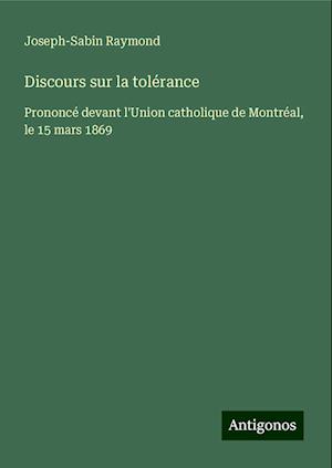 Discours sur la tolérance