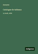 Catalogue de tableaux