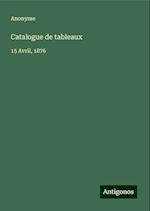 Catalogue de tableaux