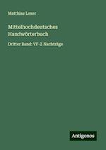 Mittelhochdeutsches Handwörterbuch