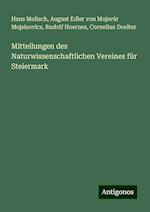 Mitteilungen des Naturwissenschaftlichen Vereines für Steiermark