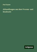 Abhandlungen aus dem Process- und Strafrecht