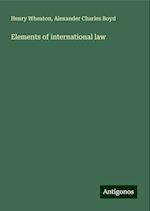 Elements of international law