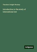 Introduction to the study of international law