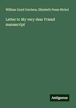 Letter to My very dear Friend manuscript