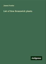 List of New Brunswick plants