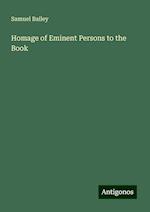 Homage of Eminent Persons to the Book