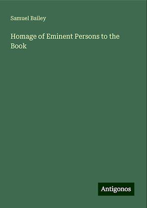 Homage of Eminent Persons to the Book