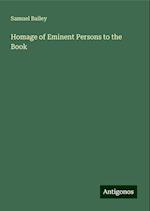 Homage of Eminent Persons to the Book