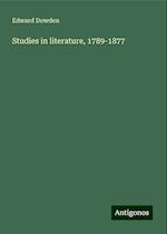 Studies in literature, 1789-1877