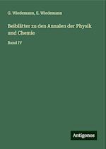 Beiblätter zu den Annalen der Physik und Chemie