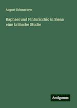 Raphael und Pinturicchio in Siena eine kritische Studie